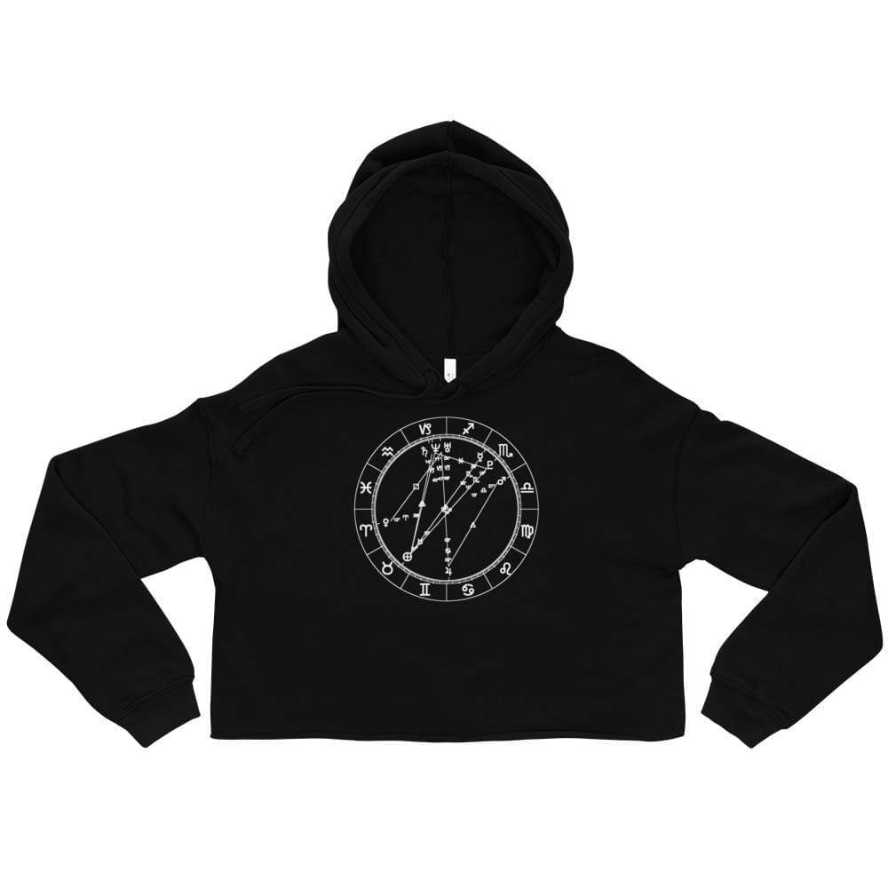 Birth Chart Cropped Fleece Hoodie