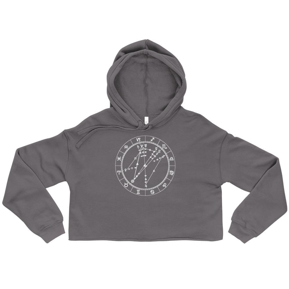 Birth Chart Cropped Fleece Hoodie