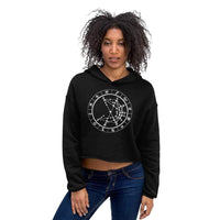 Birth Chart Cropped Fleece Hoodie