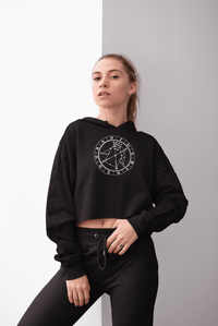 Birth Chart Cropped Fleece Hoodie