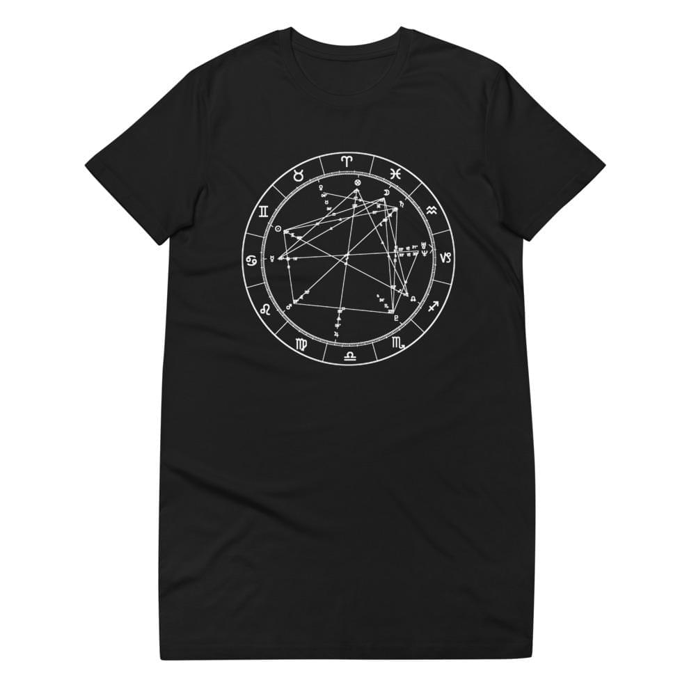 Birth Chart ORGANIC Cotton T-Shirt Dress