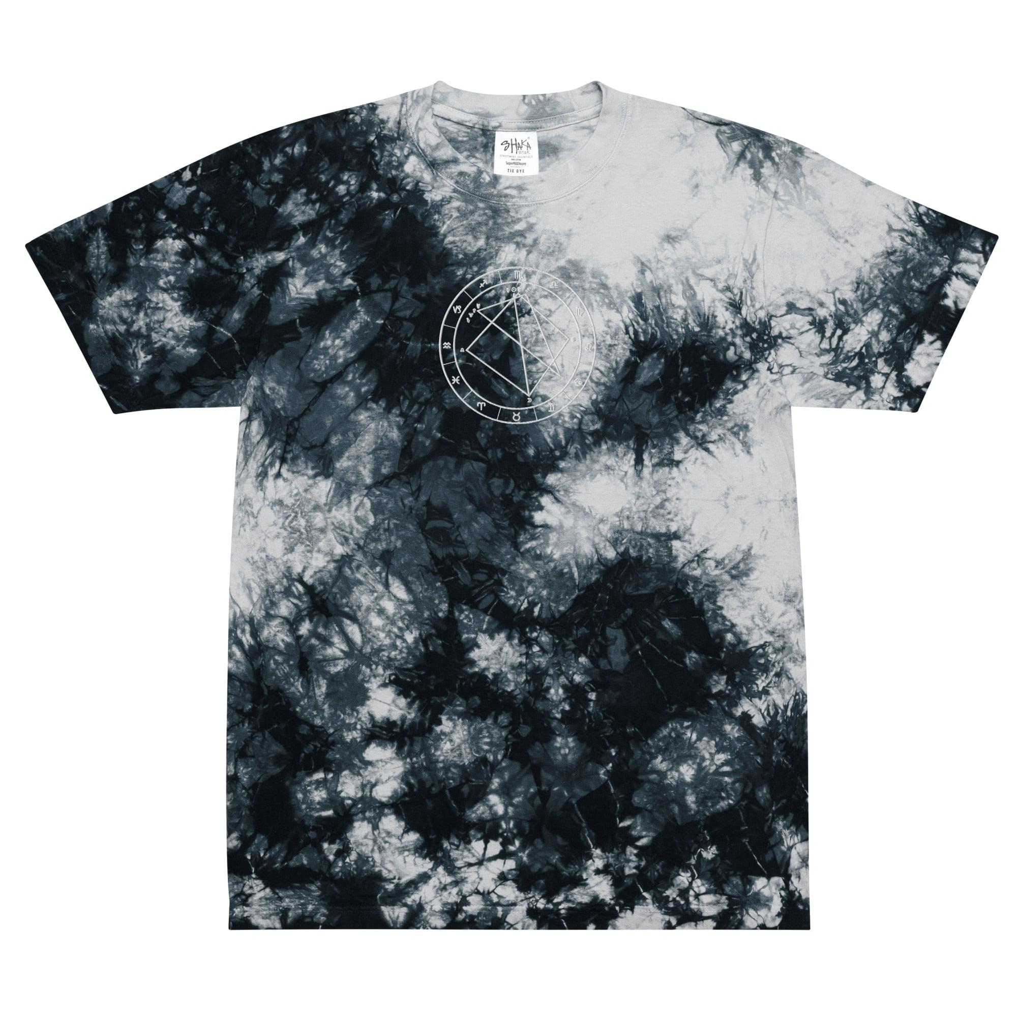 Birth Chart Embroidered Ice Melt Tie Dye T