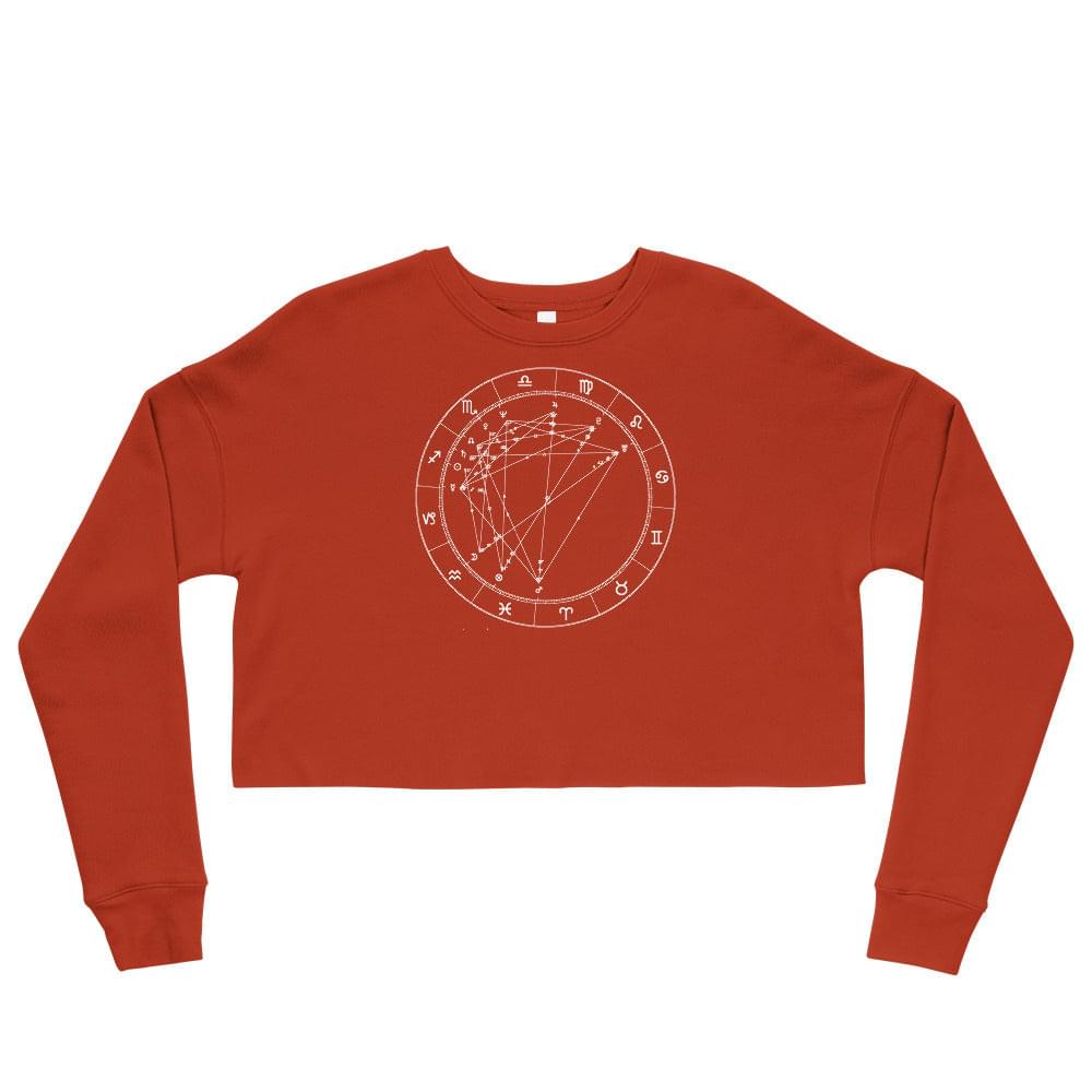 Birth Chart Cropped Fleece Pullover
