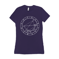 Birth Chart Women's Fitted T + Custom Astrology Book - Birthday Predictions Solar Return Report | Astrological birth chart analysis, cosmic clothing & home goods!