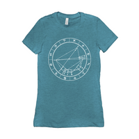Birth Chart Women's Fitted T + Custom Astrology Book - Birthday Predictions Solar Return Report | Astrological birth chart analysis, cosmic clothing & home goods!
