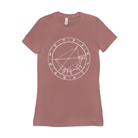 Birth Chart Women's Fitted T + Custom Astrology Book - Birthday Predictions Solar Return Report | Astrological birth chart analysis, cosmic clothing & home goods!
