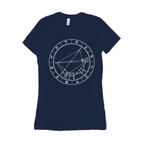 Birth Chart Women's Fitted T + Custom Astrology Book - Birthday Predictions Solar Return Report | Astrological birth chart analysis, cosmic clothing & home goods!