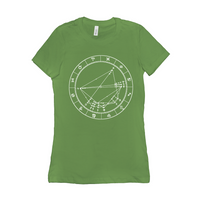 Birth Chart Women's Fitted T + Custom Astrology Book - Birthday Predictions Solar Return Report | Astrological birth chart analysis, cosmic clothing & home goods!
