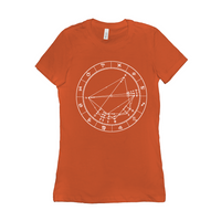 Birth Chart Women's Fitted T + Custom Astrology Book - Birthday Predictions Solar Return Report | Astrological birth chart analysis, cosmic clothing & home goods!
