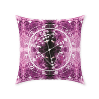 Birth Chart Throw Pillows in Amethyst Dreams + Custom Astrology Book - Birthday Predictions Solar Return Report | Astrological birth chart analysis, cosmic clothing & home goods!