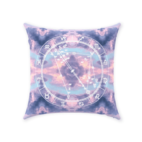 Birth Chart Throw Pillows in Cloud Nine + Custom Astrology Book - Birthday Predictions Solar Return Report | Astrological birth chart analysis, cosmic clothing & home goods!