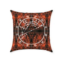 Birth Chart Throw Pillows in Mars Mood + Custom Astrology Book - Birthday Predictions Solar Return Report | Astrological birth chart analysis, cosmic clothing & home goods!
