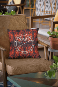 Birth Chart Throw Pillows in Mars Mood + Custom Astrology Book - Birthday Predictions Solar Return Report | Astrological birth chart analysis, cosmic clothing & home goods!