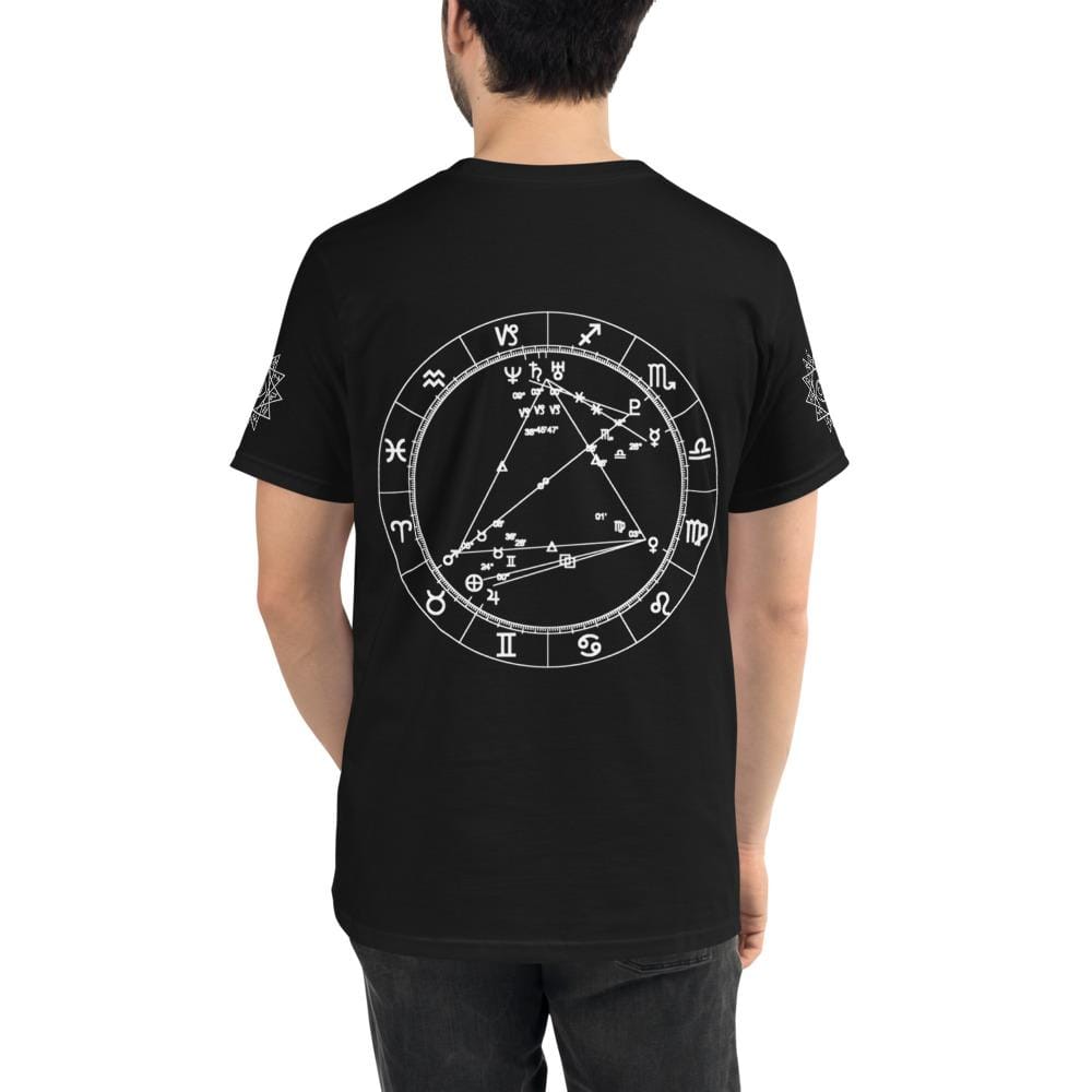 Birth Chart ORGANIC T in Black + Custom Astrology Book - Birthday Predictions Solar Return Report | Astrological birth chart analysis, cosmic clothing & home goods!