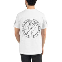 Birth Chart ORGANIC T in White + Custom Astrology Book - Birthday Predictions Solar Return Report | Astrological birth chart analysis, cosmic clothing & home goods!