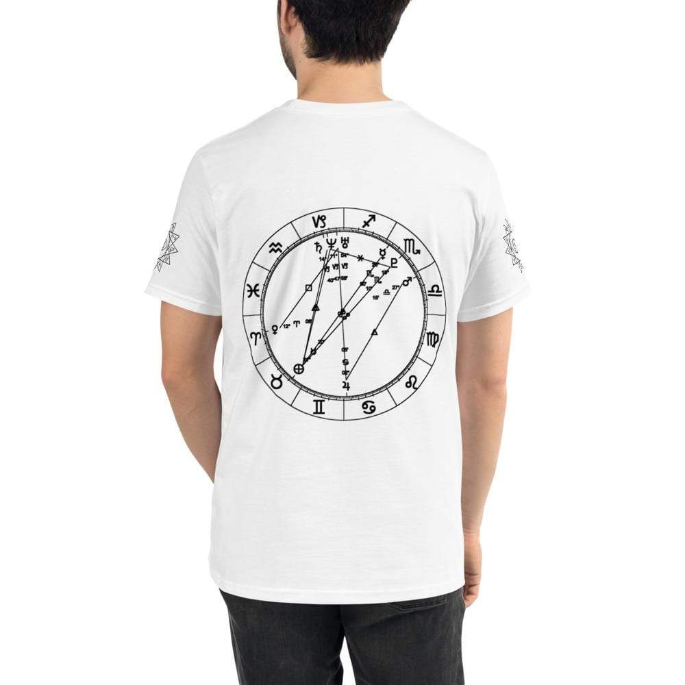 Birth Chart ORGANIC T in White + Custom Astrology Book - Birthday Predictions Solar Return Report | Astrological birth chart analysis, cosmic clothing & home goods!
