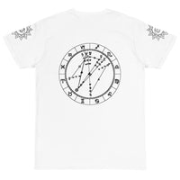 Birth Chart ORGANIC T in White + Custom Astrology Book - Birthday Predictions Solar Return Report | Astrological birth chart analysis, cosmic clothing & home goods!