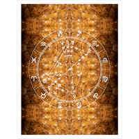 Star Chart Sherpa Blanket in Citrine Dreams + Custom Astrology Book - Birthday Predictions Solar Return Report | Astrological birth chart analysis, cosmic clothing & home goods!