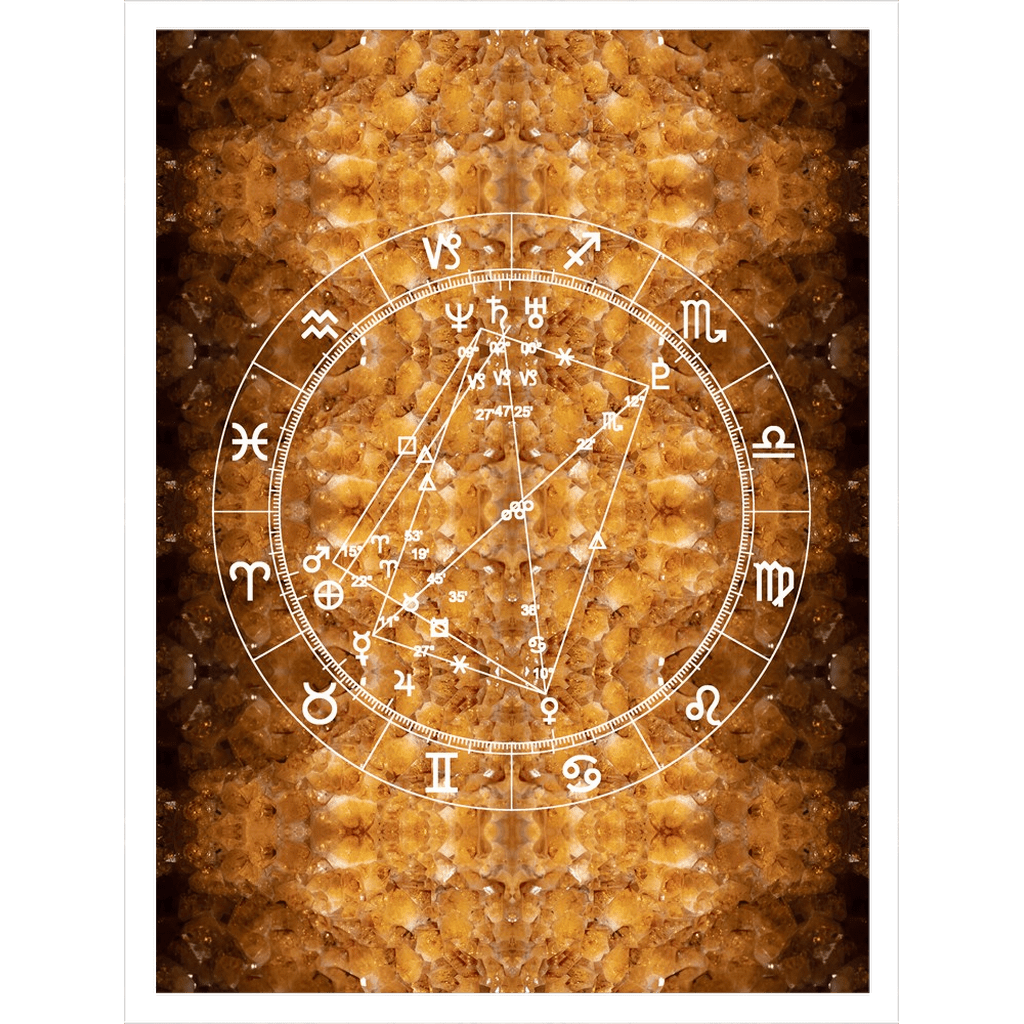 Star Chart Sherpa Blanket in Citrine Dreams + Custom Astrology Book - Birthday Predictions Solar Return Report | Astrological birth chart analysis, cosmic clothing & home goods!