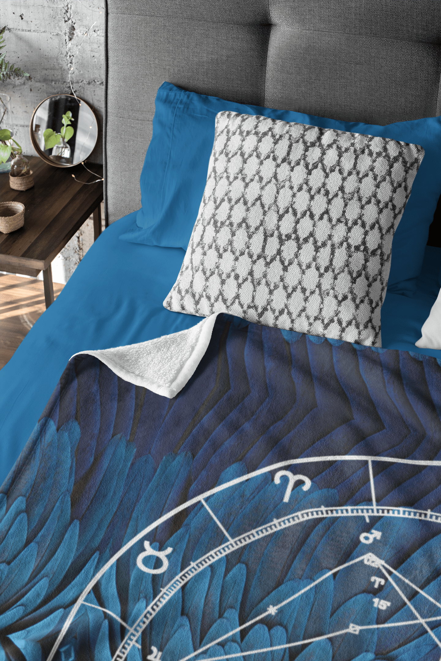 Star Chart Sherpa Blanket in Venus Vibes + Custom Astrology Book - Birthday Predictions Solar Return Report | Astrological birth chart analysis, cosmic clothing & home goods!