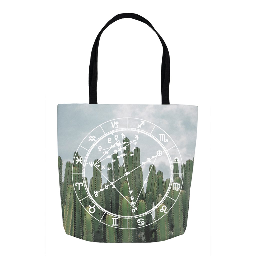 Star Chart Tote Bag in San Pedro + Custom Astrology Book - Birthday Predictions Solar Return Report | Astrological birth chart analysis, cosmic clothing & home goods!