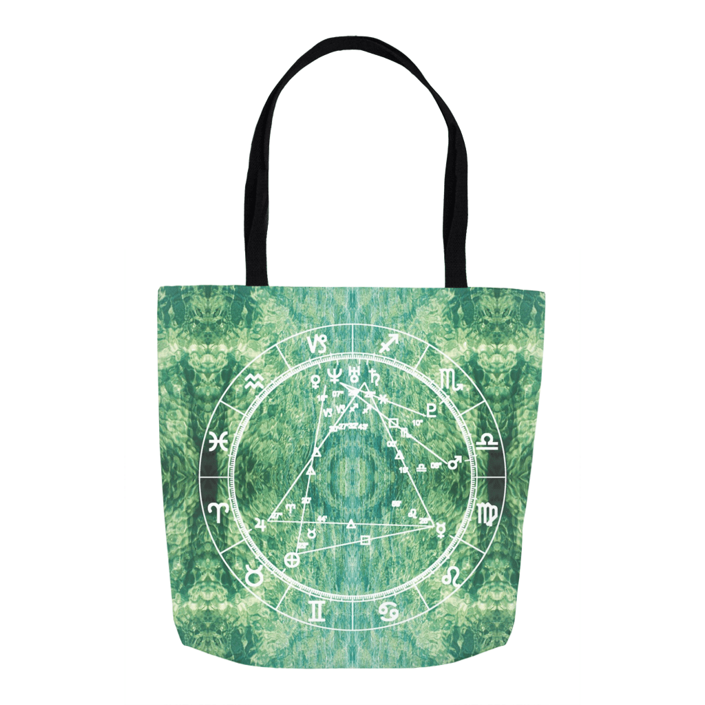 Star Chart Tote Bag in sLIQUID + Custom Astrology Book - Birthday Predictions Solar Return Report | Astrological birth chart analysis, cosmic clothing & home goods!