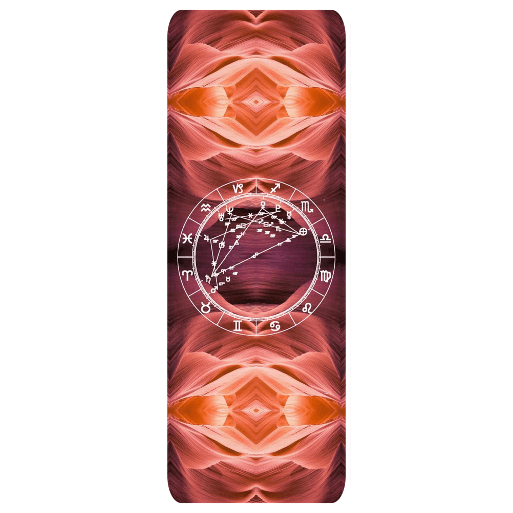 Birth Chart Yoga Mat in Antelope Canyon + Custom Astrology Book - Birthday Predictions Solar Return Report | Astrological birth chart analysis, cosmic clothing & home goods!
