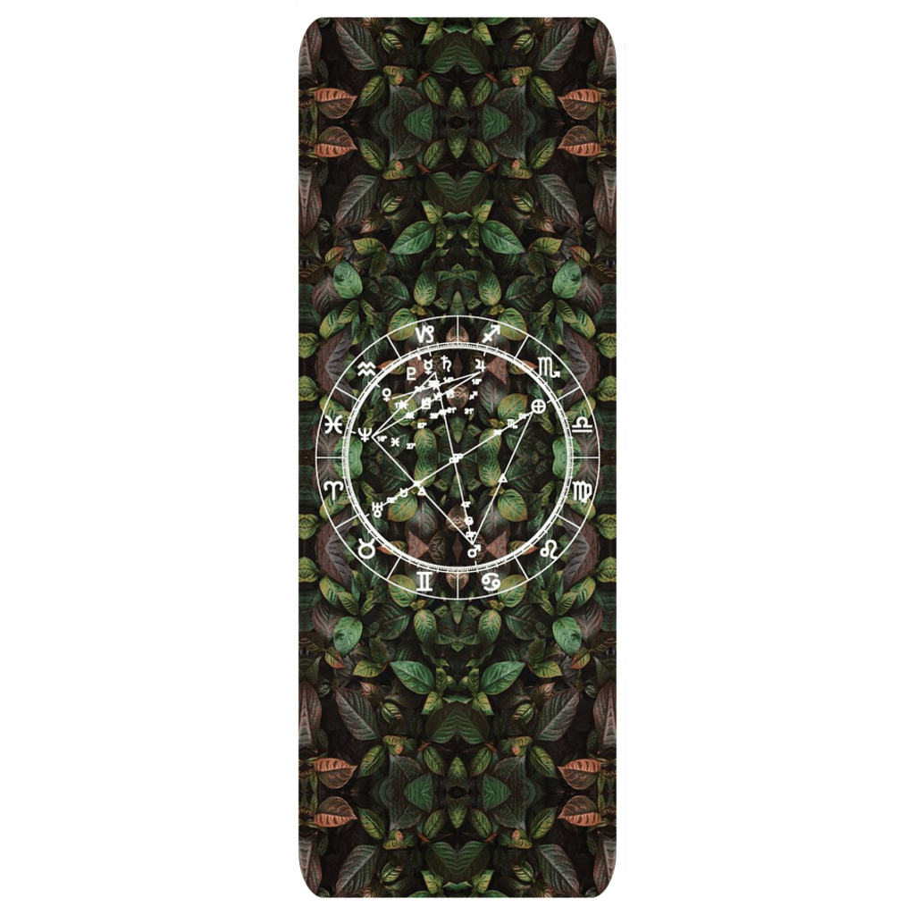 Birth Chart Yoga Mat in Botanical Bae + Custom Astrology Book - Birthday Predictions Solar Return Report | Astrological birth chart analysis, cosmic clothing & home goods!