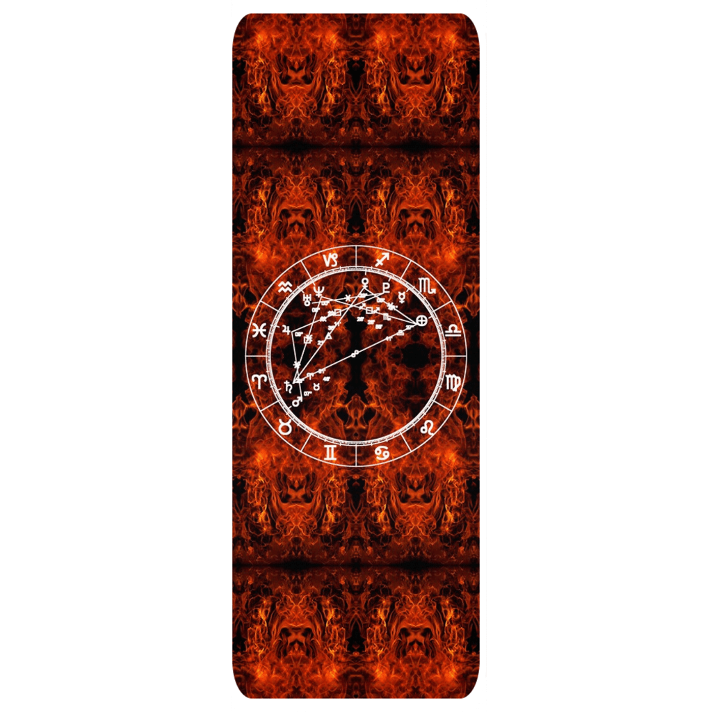 Birth Chart Yoga Mat in Mars Mood + Custom Astrology Book - Birthday Predictions Solar Return Report | Astrological birth chart analysis, cosmic clothing & home goods!