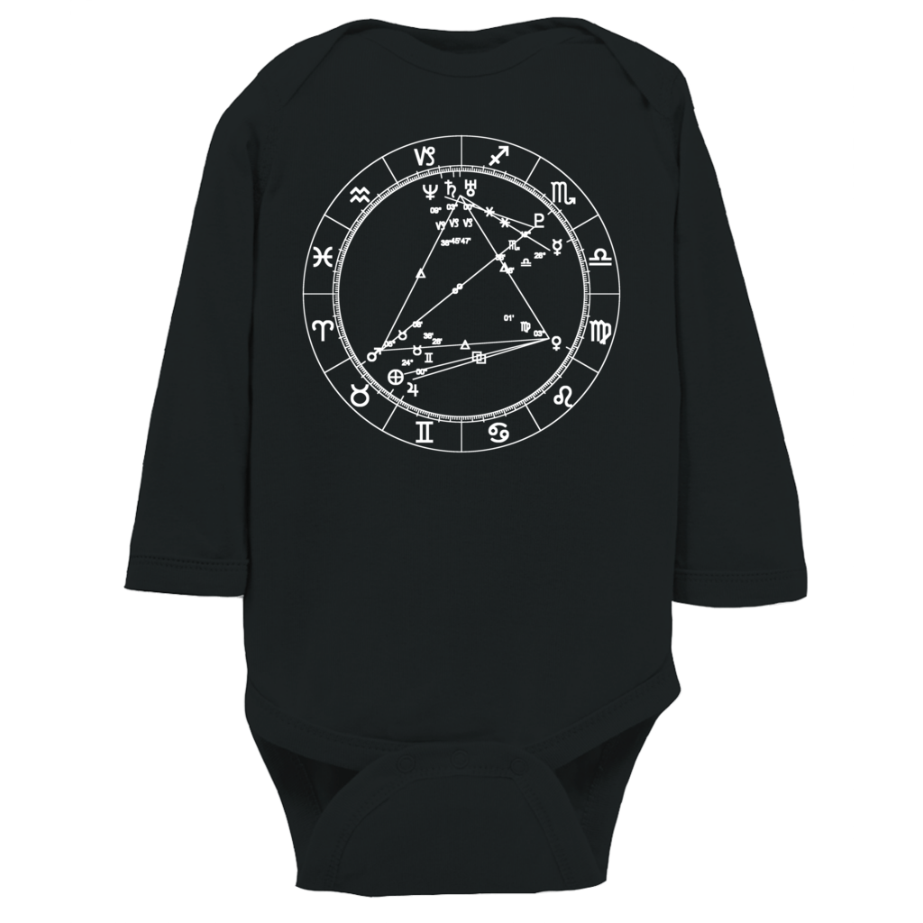 Star Seed Long Sleeve Infant Baby Onesie + Custom Astrology Book - Birthday Predictions Solar Return Report | Astrological birth chart analysis, cosmic clothing & home goods!