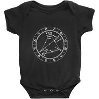 Star Seed Short Sleeve Infant Baby Onesie + Custom Astrology Book - Birthday Predictions Solar Return Report | Astrological birth chart analysis, cosmic clothing & home goods!