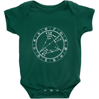 Star Seed Short Sleeve Infant Baby Onesie + Custom Astrology Book - Birthday Predictions Solar Return Report | Astrological birth chart analysis, cosmic clothing & home goods!