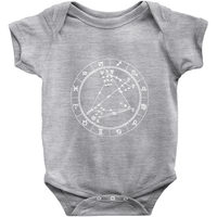 Star Seed Short Sleeve Infant Baby Onesie + Custom Astrology Book - Birthday Predictions Solar Return Report | Astrological birth chart analysis, cosmic clothing & home goods!