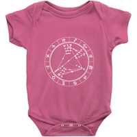 Star Seed Short Sleeve Infant Baby Onesie + Custom Astrology Book - Birthday Predictions Solar Return Report | Astrological birth chart analysis, cosmic clothing & home goods!