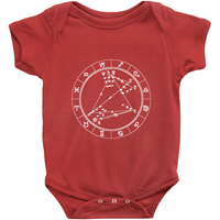 Star Seed Short Sleeve Infant Baby Onesie + Custom Astrology Book - Birthday Predictions Solar Return Report | Astrological birth chart analysis, cosmic clothing & home goods!