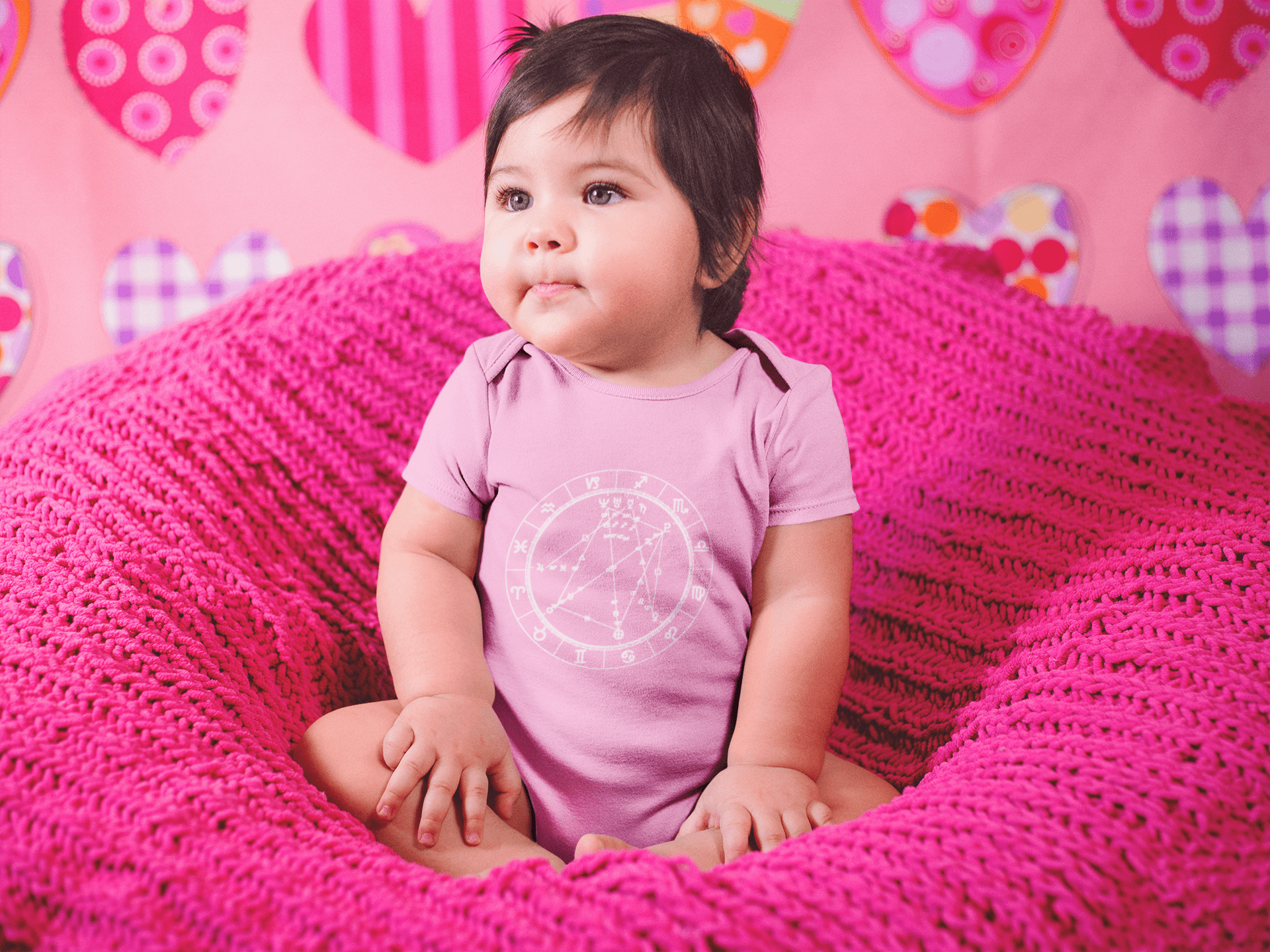 Star Seed Short Sleeve Infant Baby Onesie + Custom Astrology Book - Birthday Predictions Solar Return Report | Astrological birth chart analysis, cosmic clothing & home goods!
