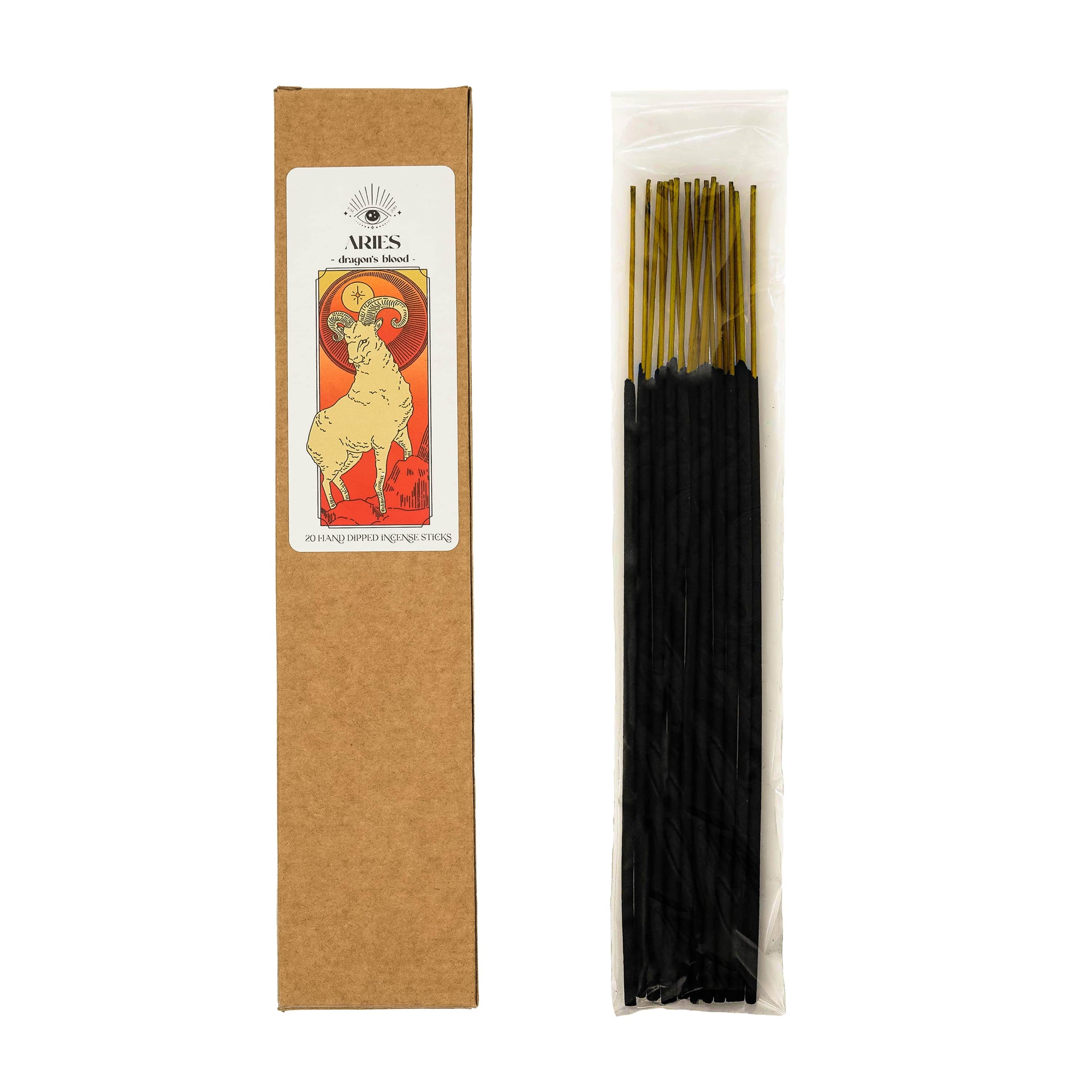 Hand Dipped Zodiac Sign Incense in Aries ★ Dragon's Blood