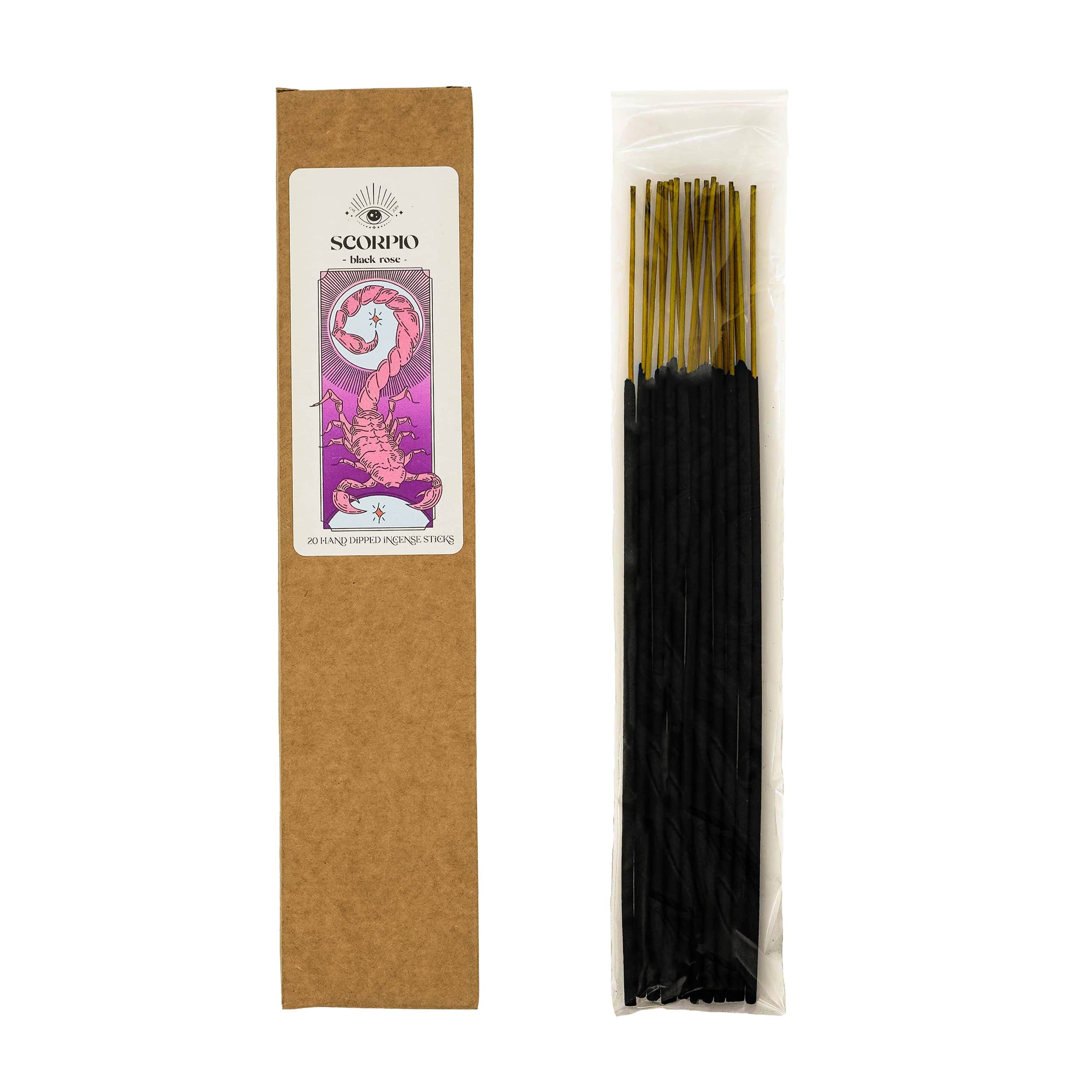 Hand Dipped Zodiac Sign Incense in Scorpio ★ Black Rose