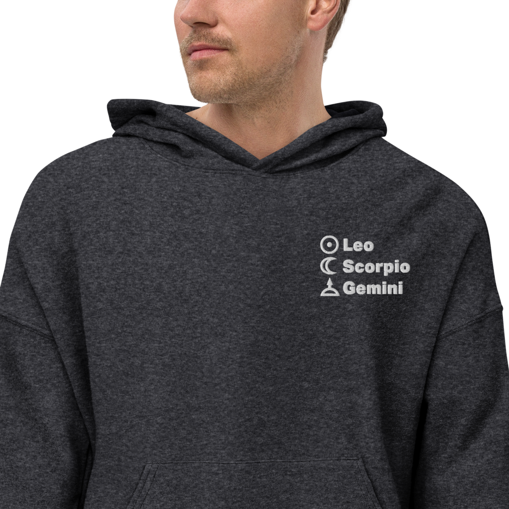 Top 3 Sun Moon Rising Embroidered Hoodie