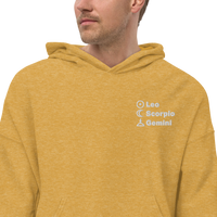 Top 3 Sun Moon Rising Embroidered Hoodie