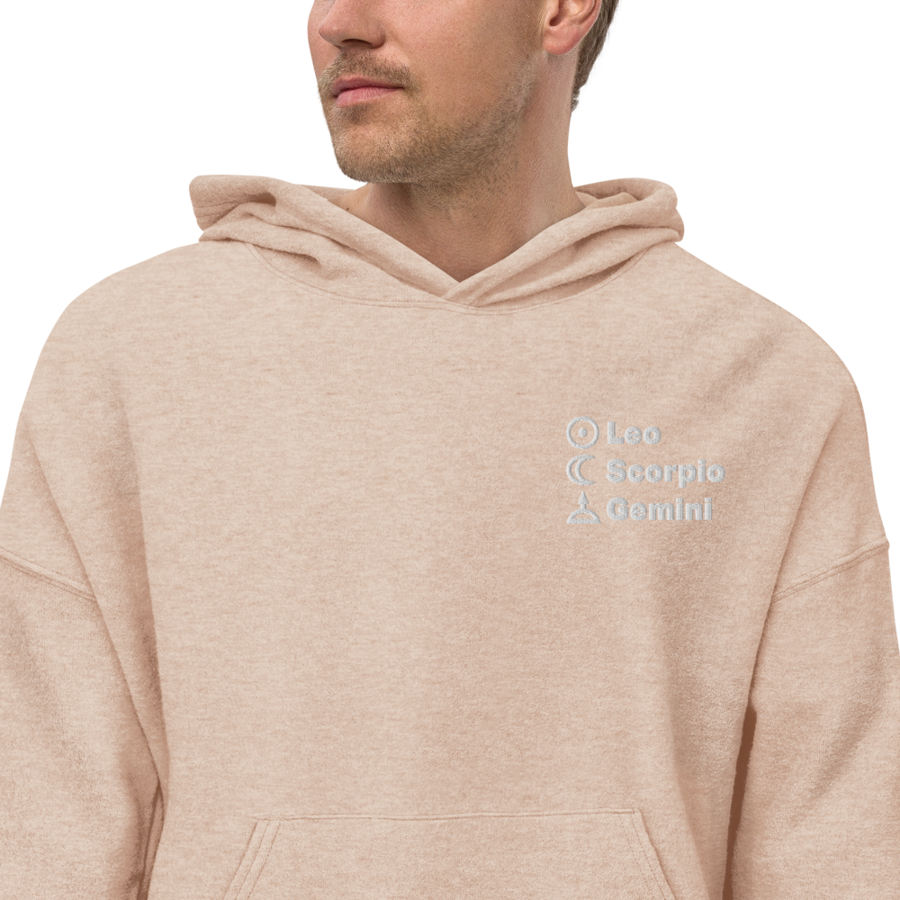 Top 3 Sun Moon Rising Embroidered Hoodie