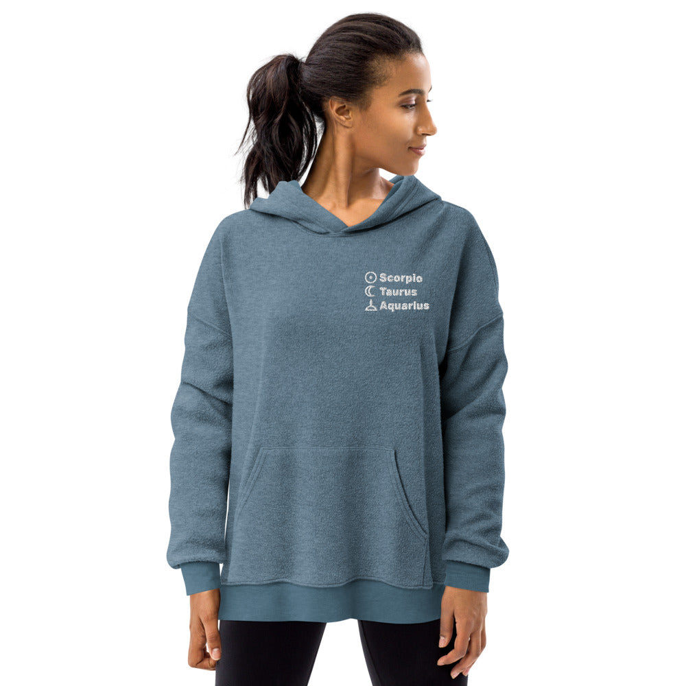 Top 3 Sun Moon Rising Embroidered Hoodie