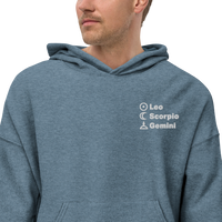 Top 3 Sun Moon Rising Embroidered Hoodie