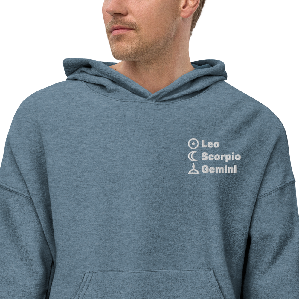 Top 3 Sun Moon Rising Embroidered Hoodie