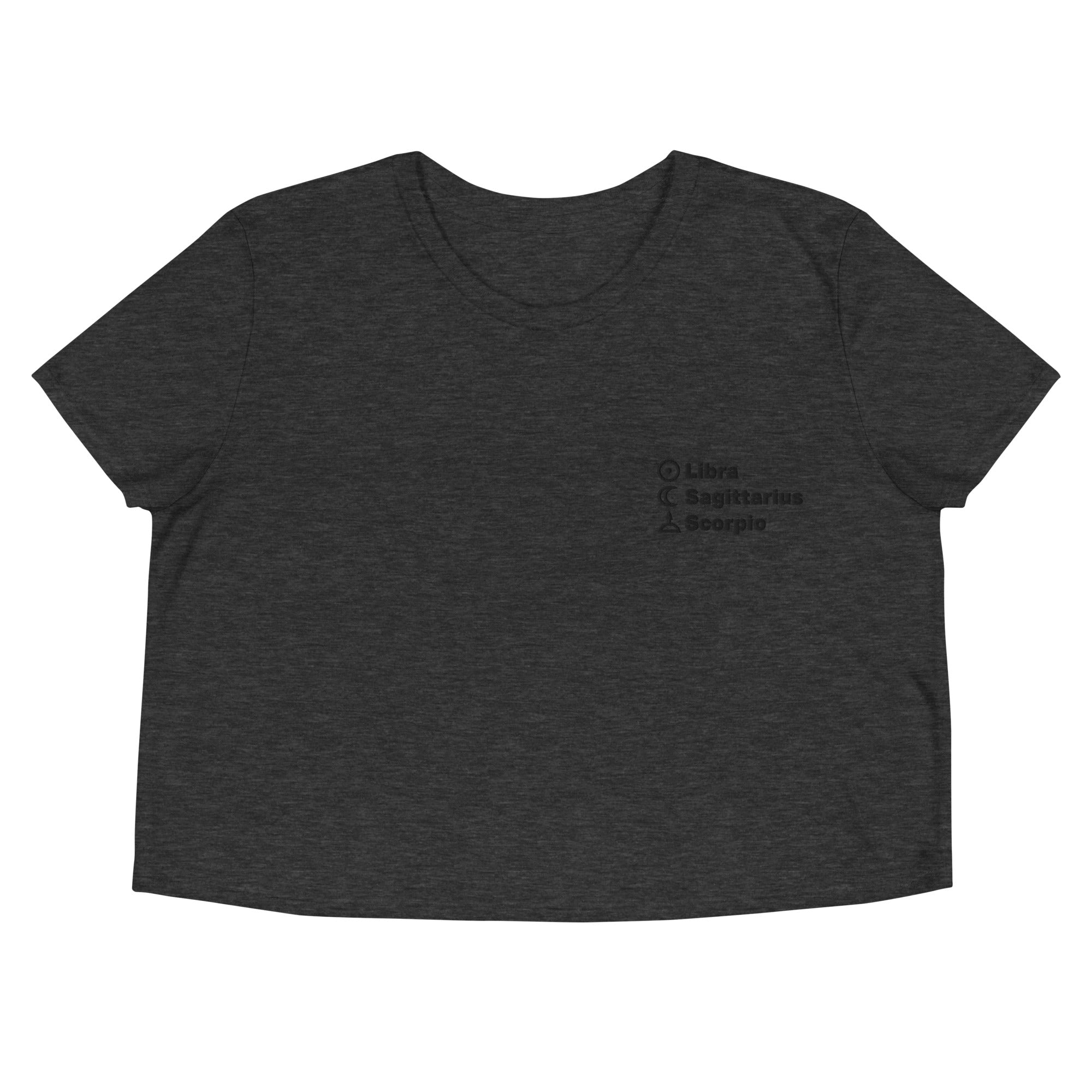 Top 3 Sun Moon Rising Embroidered Crop T