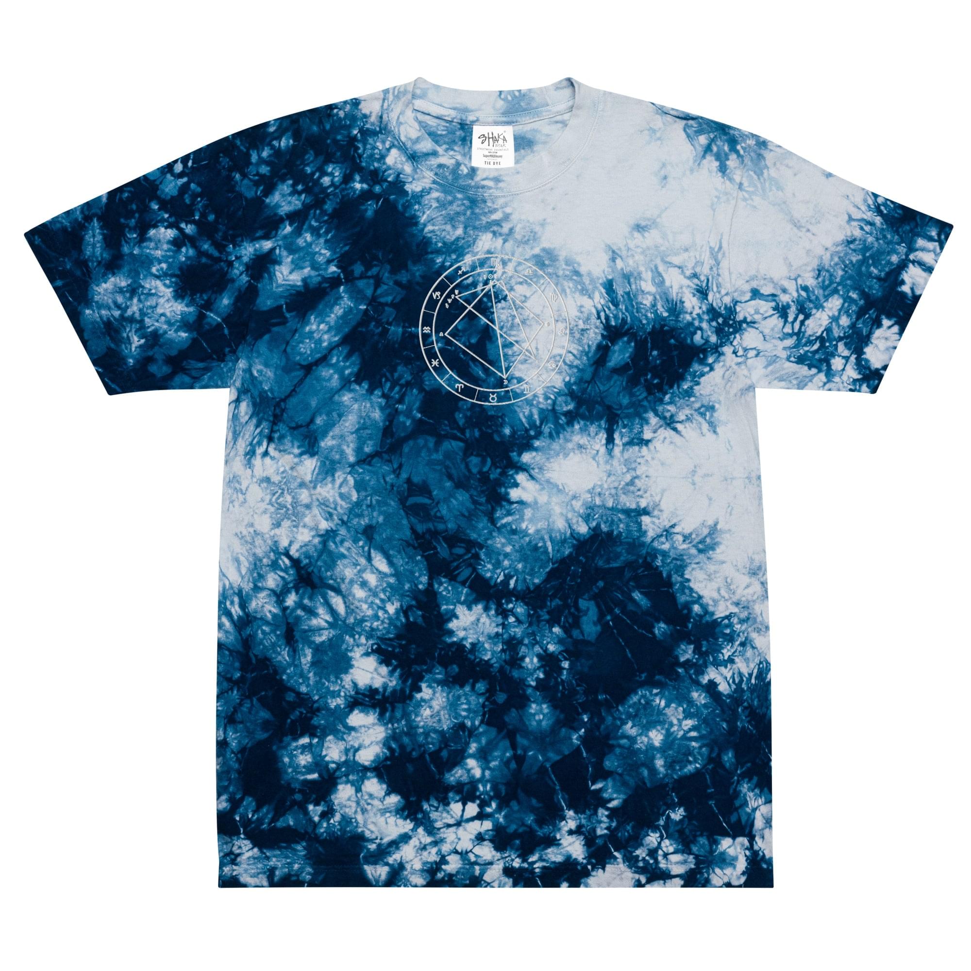 Birth Chart Embroidered Ice Melt Tie Dye T – Starborn Patterns