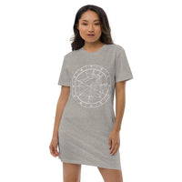 Birth Chart ORGANIC Cotton T-Shirt Dress + Custom Astrology Book - Birthday Predictions Solar Return Report | Astrological birth chart analysis, cosmic clothing & home goods!