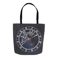 Star Chart Tote Bag in Milky Way + Custom Astrology Book - Birthday Predictions Solar Return Report | Astrological birth chart analysis, cosmic clothing & home goods!