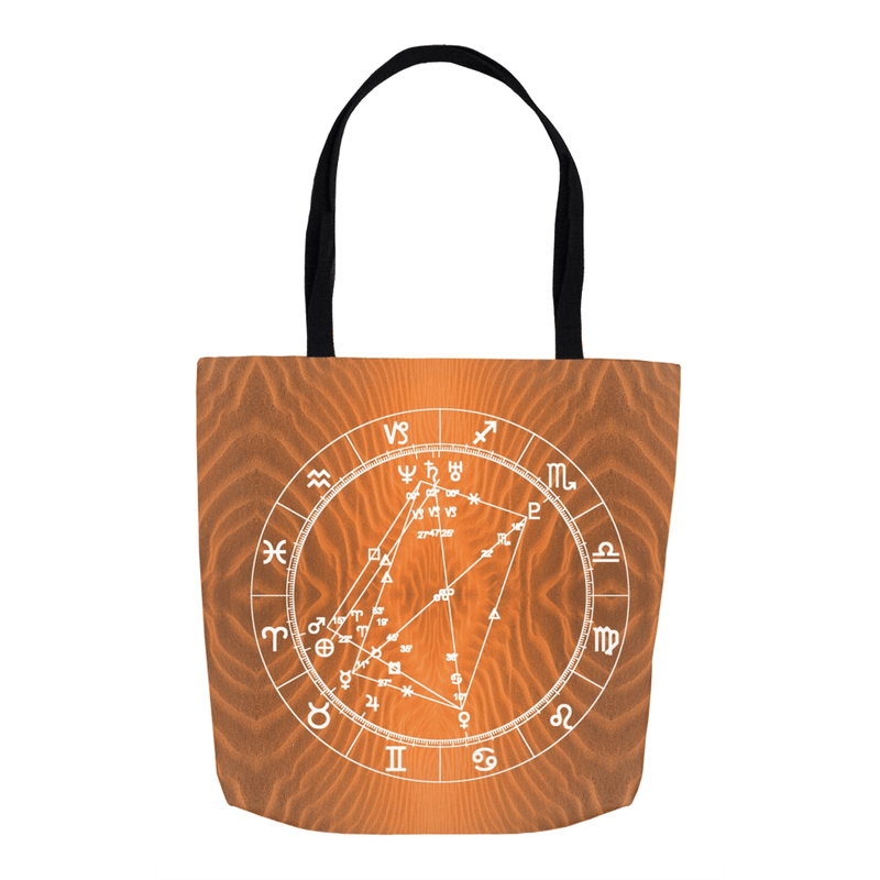 Star Chart Tote Bag in Open Sesame + Custom Astrology Book - Birthday Predictions Solar Return Report | Astrological birth chart analysis, cosmic clothing & home goods!
