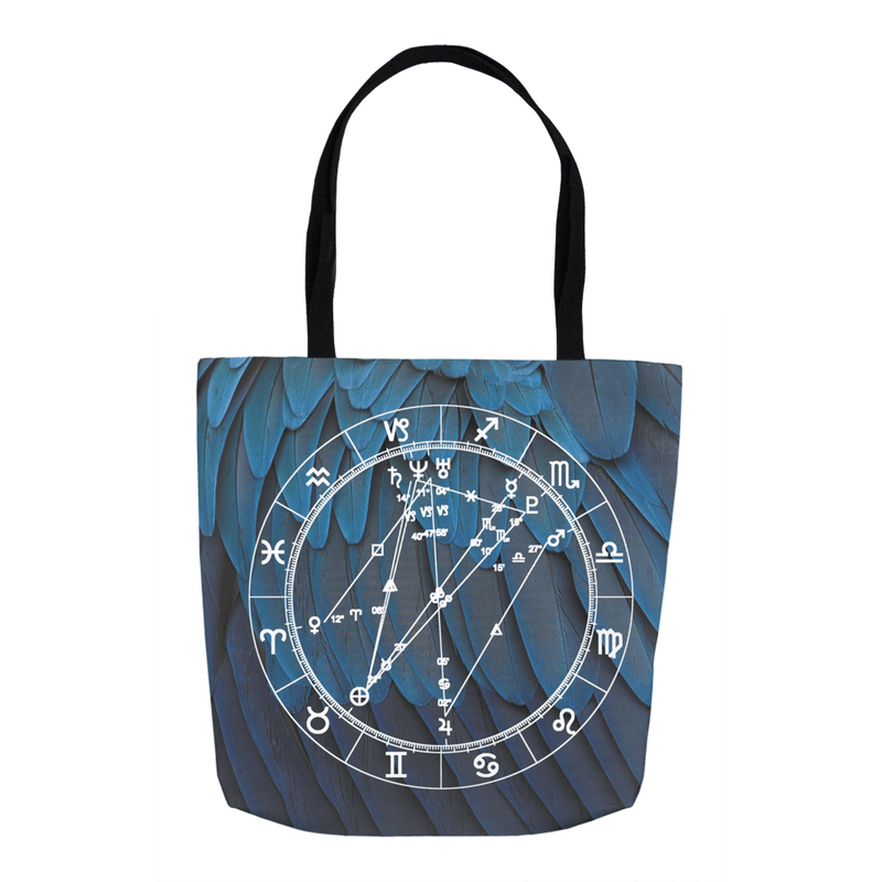 Star Chart Tote Bag in Venus Vibes + Custom Astrology Book - Birthday Predictions Solar Return Report | Astrological birth chart analysis, cosmic clothing & home goods!